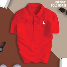 Áo Thun Polo Nam Hình In Ngựa, cổ bẻ vải cá sấu, thoáng mát sang trọng thanh lịch dễ phối đồ 6