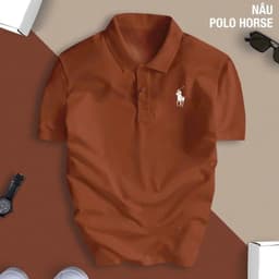 Áo Thun Polo Nam Hình In Ngựa, cổ bẻ vải cá sấu, thoáng mát sang trọng thanh lịch dễ phối đồ 9