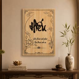 Tranh Chữ Theo Yêu Cầu – Fomex cứng cáp sẵn băng keo,trang trí Phòng Khách, Phòng Thờ Bền Đẹp 1