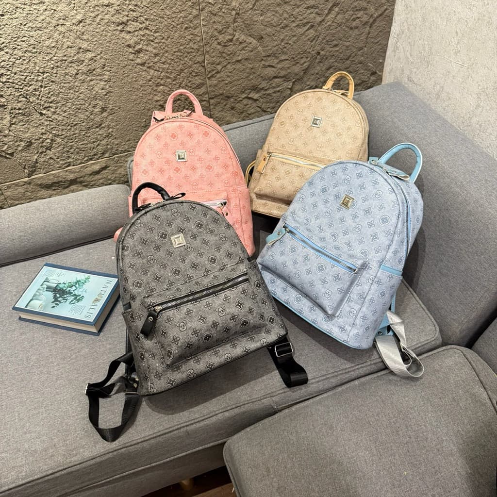 Balo Nam Nữ Size 40 Quai Bản To Họa Tiết Monogram Cao Cấp – Balo Đi Học, Đi Chơi, Du Lịch Thời Trang Hàn Quốc