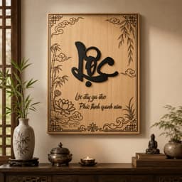 Tranh Chữ Theo Yêu Cầu – Fomex cứng cáp sẵn băng keo,trang trí Phòng Khách, Phòng Thờ Bền Đẹp 7