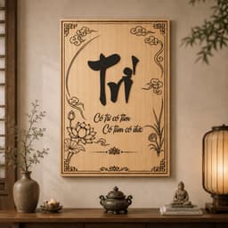 Tranh Chữ Theo Yêu Cầu – Fomex cứng cáp sẵn băng keo,trang trí Phòng Khách, Phòng Thờ Bền Đẹp 8