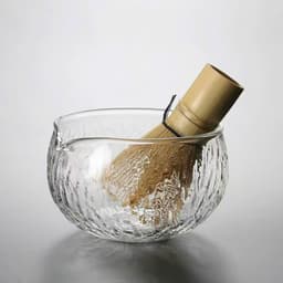 Bộ chawan và đế chasen thủy tinh pha matcha cao cấp. Cốc đánh trà matcha trong suốt phong cách Nhật Bản - Majehome 8
