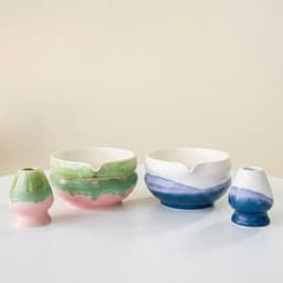 Bộ chawan và đế chasen gốm sứ pha matcha cao cấp. Bát đánh trà matcha phong cách Nhật Bản - Majehome 6