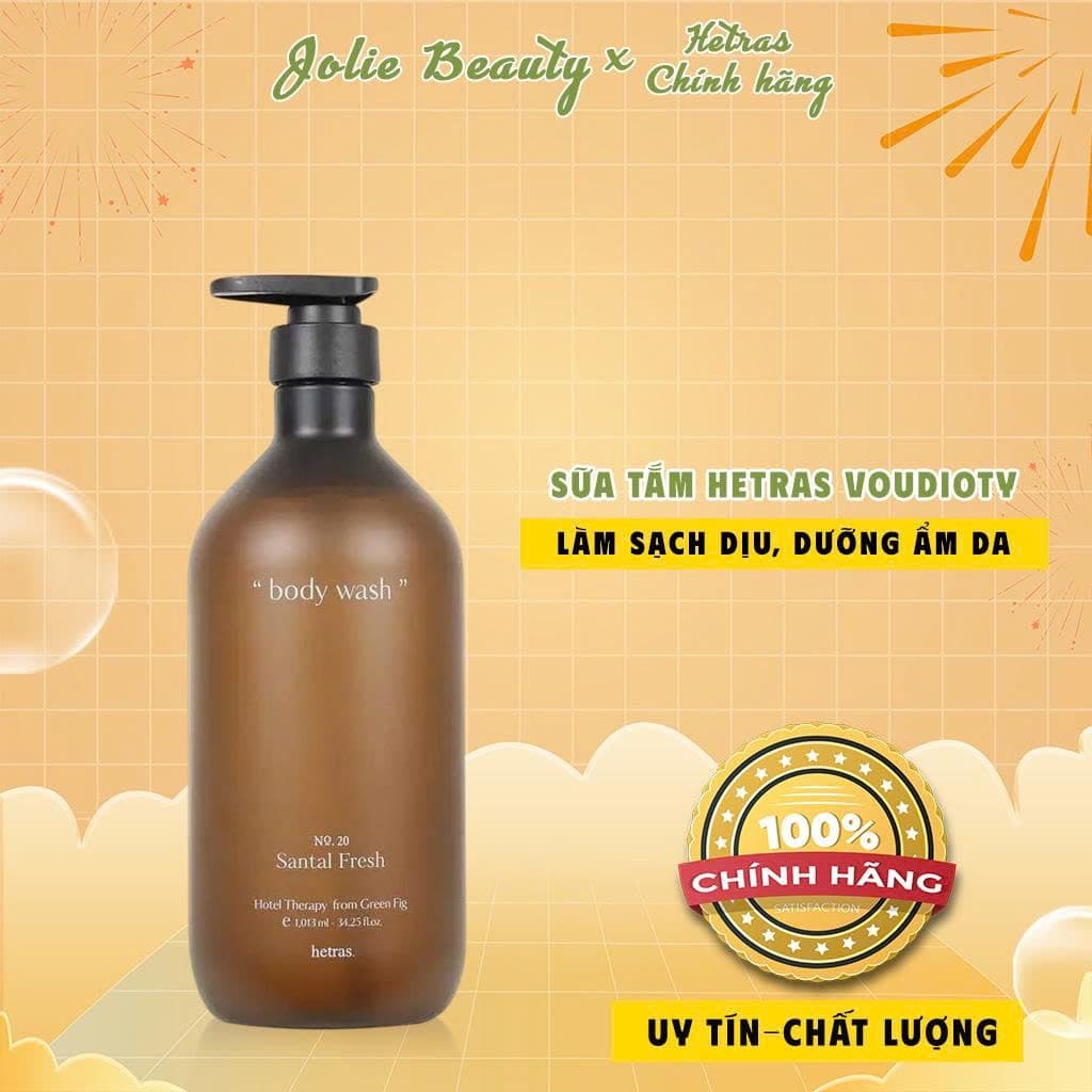 (Công ty) Sữa Tắm Hương Nước Hoa Hetras Voudioty Hotel Therapy Body Wash 1013ml Làm Sạch Dịu, Dưỡng Ẩm Da