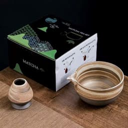 Bát chawan có vòi rót kèm đế chasen. Bộ pha trà matcha 2 món gốm thủ công cao cấp - Majehome 4