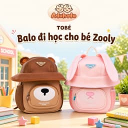 [ TOBÉ ] Balo đi học cho bé Zooly hàng chính hãng TOBE 1