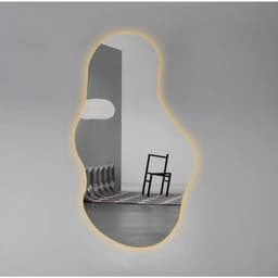 Gương Treo Tường Decor Có Led Hình Hạt Đậu Treo Tường Cao Cấp Kích Thước Phong Cách Han Decor 5