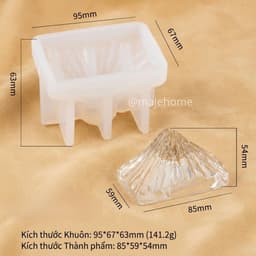 Khuôn đá núi phú sĩ silicone. Khuôn làm đá viên decor matcha phong cách Nhật Bản cao cấp - Majehome 4