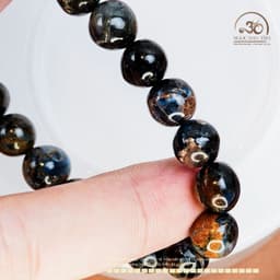 Ngọc Đan Tâm - Vòng Tay Đá Giông Bão 9mm 3A - Mệnh Thuỷ - Mệnh Mộc 4