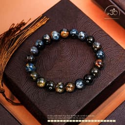 Ngọc Đan Tâm - Vòng Tay Đá Giông Bão 9mm 3A - Mệnh Thuỷ - Mệnh Mộc 6