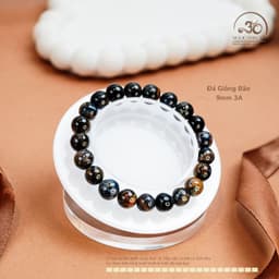 Ngọc Đan Tâm - Vòng Tay Đá Giông Bão 9mm 3A - Mệnh Thuỷ - Mệnh Mộc 2