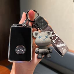 MAZDA - Ốp Khoá Chất Liệu TPU Nút Sườn Dùng Cho Xe Mazda 3 Đời 2020-2021-2022. Ốp Bảo Vê Remote Chống Trầy Xước 5
