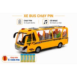 Xe Bus Chạy Pin Luxury Bus Có Nhạc Âm Thanh Vui Nhộn Di Chuyển Tiến Lùi Cho Trẻ Em 2