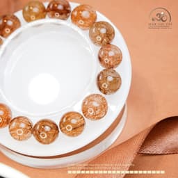 Ngọc Đan Tâm - Vòng Tay Thạch Anh Tóc Đỏ 13mm 7A - Mệnh Hoả - Mệnh Thổ 4