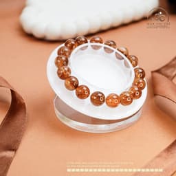 Ngọc Đan Tâm - Vòng Tay Thạch Anh Tóc Đỏ 12mm 6A - Vân Tóc Đỏ - Mệnh Hoả - Mệnh Thổ 4