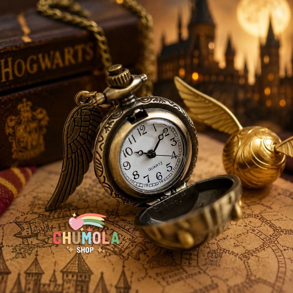 Đồng hồ SNITCH Ha.rry Pot.ter kim loại dây chuyền phong cách retro cổ diện sang trọng