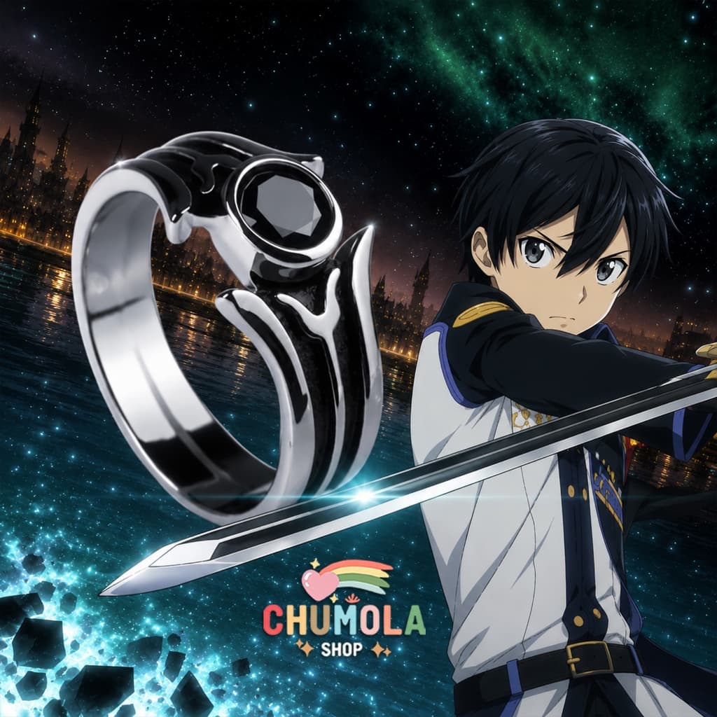 Nhẫn Kirito Sword Art Online Hợp Kim Cao Cấp - Phụ Kiện Cosplay Anime S.A.O Kirigaya Kazuto Freesize