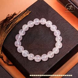 Ngọc Đan Tâm - Vòng Tay Thạch Anh Hồng 10mm 8A - Mệnh Hoả - Mệnh Thổ 5