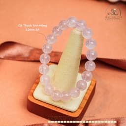 Ngọc Đan Tâm - Vòng Tay Thạch Anh Hồng 10mm 8A - Mệnh Hoả - Mệnh Thổ 2