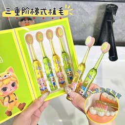 Set 4 Bàn Chải Đánh Răng Cho Bé Lông Mềm Mịn Đầu Nhỏ Chibi Cute Dễ Thương Làm Quà Tặng Sinh Nhật Cho Bé 3