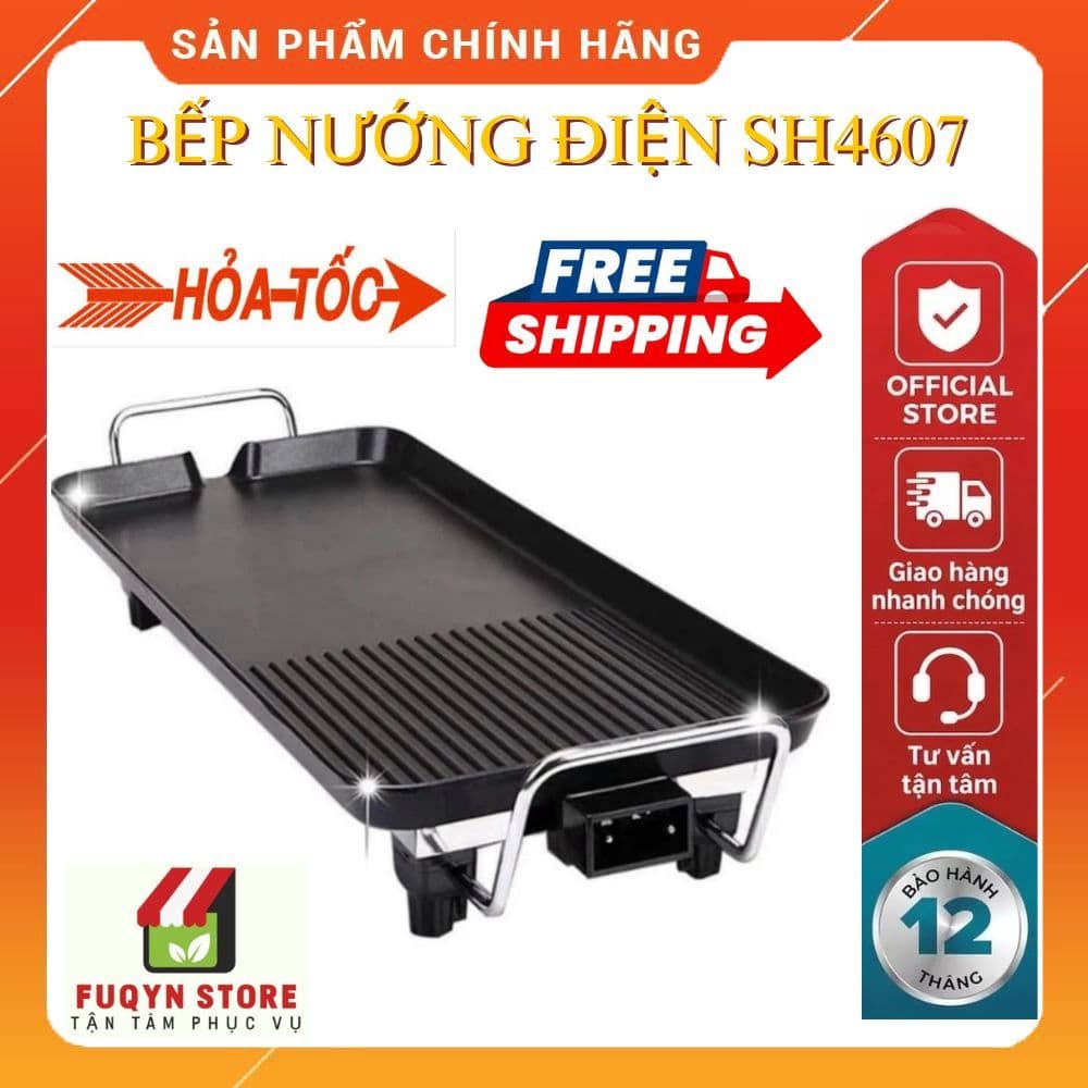 Bếp Nướng Điện SH SH4607 | Công Suất 1500W | Tráng Men Chống Dính | 6 Mức Nhiệt