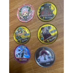 (Cũ) Combo 6c Thẻ toonies one piece - xu one piece - xu sắt 2