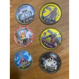 (Cũ) Combo 6c Thẻ toonies one piece - xu one piece - xu sắt 6