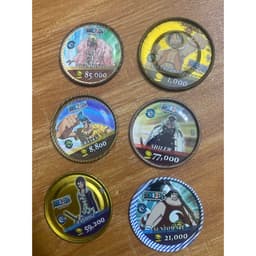 (Cũ) Combo 6c Thẻ toonies one piece - xu one piece - xu sắt 3