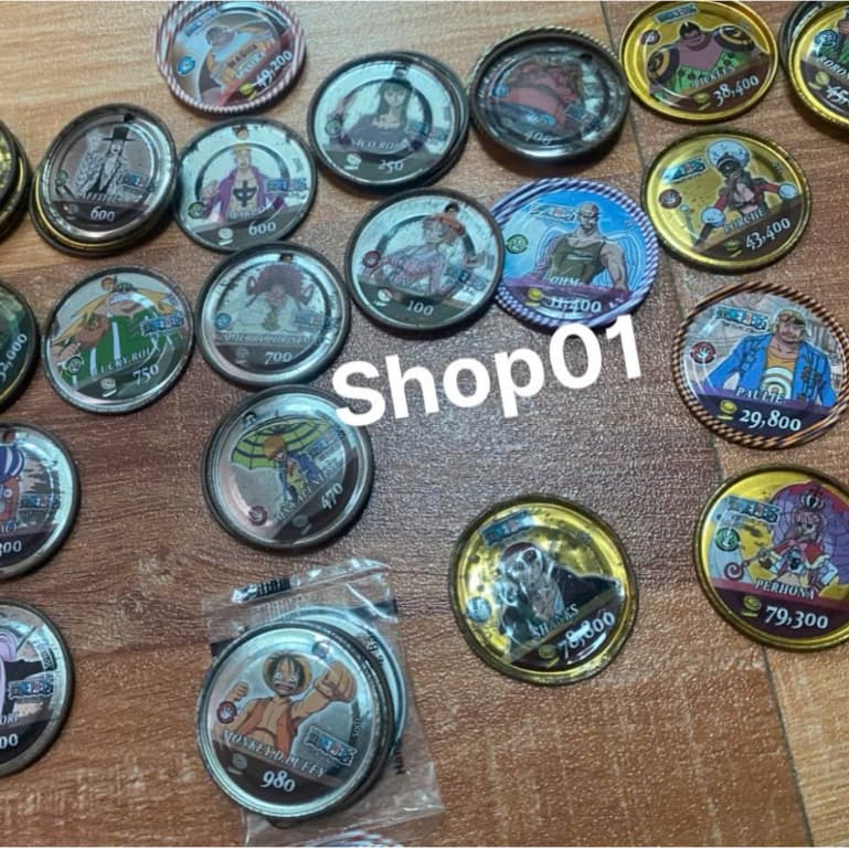 (Cũ) Combo 6c Thẻ toonies one piece - xu one piece - xu sắt