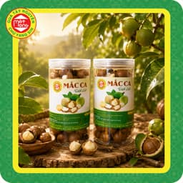 Hạt Macca Tách Nứt Vỏ Size Trung Đóng Lon 500g - Quà Tây Nguyên 1