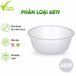 Set 10 Bát Tô Nhựa Lòng Sâu Việt Nhật 6819 Đựng Thực Phẩm Rau Củ Trái Cây GD341 7