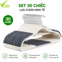 Móc Treo Phơi Quần Áo Nhựa Cao Cấp Chống Trượt GD194 - Bộ Móc Treo Quần Áo Nhựa Có Móc Phụ Hai Bên 9