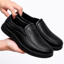 Giày Lười Nam PVC Đúc Liền Khối Chống Trượt Êm Chân, Giày Tây Nam Nhựa PVC Liền Khối 9