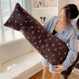 (Hàng Có Sẵn)Vỏ Gối Đôi - Gối Dài - Gối Ôm Nỉ Nhung Tuyết Sữa Mềm Mịn Hoạ Tiết Dễ Thương 40x120cm Có Khoá Kéo 3