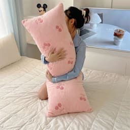 (Hàng Có Sẵn)Vỏ Gối Đôi - Gối Dài - Gối Ôm Nỉ Nhung Tuyết Sữa Mềm Mịn Hoạ Tiết Dễ Thương 40x120cm Có Khoá Kéo 5