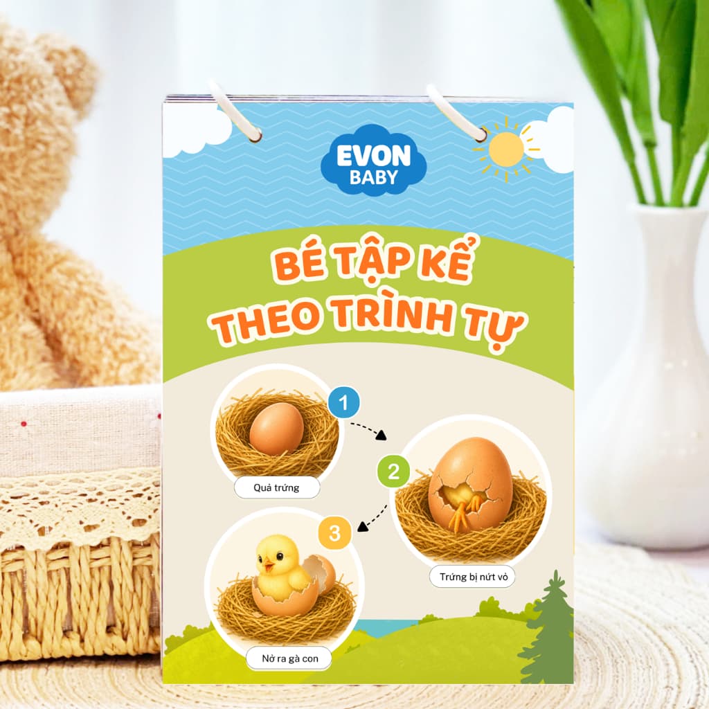 Thẻ Flash EVON BABY dạy bé tập nói - TẬP KỂ THEO TRÌNH TỰ