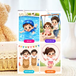 Thẻ Flash EVON BABY dạy bé tập nói - Hoạt Động Hàng Ngày 2