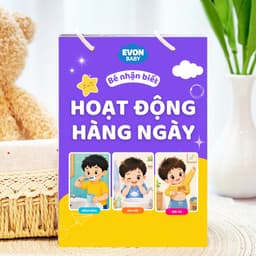 Thẻ Flash EVON BABY dạy bé tập nói - Hoạt Động Hàng Ngày 1