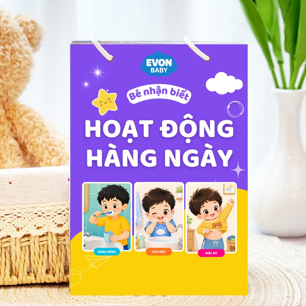 Thẻ Flash EVON BABY dạy bé tập nói - Hoạt Động Hàng Ngày