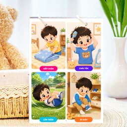 Thẻ Flash EVON BABY dạy bé tập nói - Hoạt Động Hàng Ngày 6