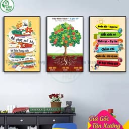 Tranh Slogan Lớp Học, Tranh Treo Trang Trí Lớp Học, Tranh Treo Trường Học, Tranh Động Lực Phòng Học 1
