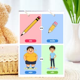 Thẻ Flash EVON BABY dạy bé tập nói - CẶP TỪ TRÁI NGHĨA 2