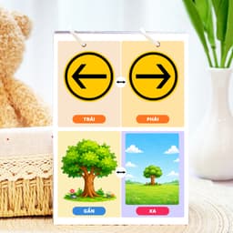 Thẻ Flash EVON BABY dạy bé tập nói - CẶP TỪ TRÁI NGHĨA 6