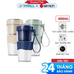 Máy Xay Sinh Tố Cầm Tay Elmich BLE9215PG 400ml, Hàng Chính Hãng, Lưỡi 8 Cánh, Xay Nhanh 40s -JoyMall 1