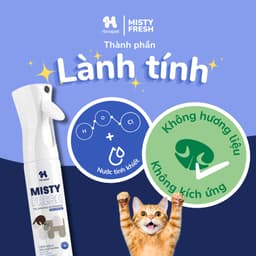 Combo xịt khử mùi chó mèo Misty Fresh và lõi thay 300ml từ Hàn Quốc - Méo Chò Uni 7