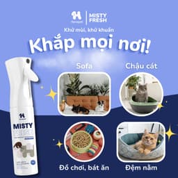 Combo xịt khử mùi chó mèo Misty Fresh và lõi thay 300ml từ Hàn Quốc - Méo Chò Uni 6