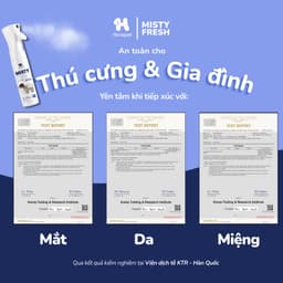 Combo xịt khử mùi chó mèo Misty Fresh và lõi thay 300ml từ Hàn Quốc - Méo Chò Uni 4