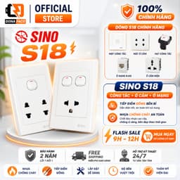 Ổ cắm Sino, hạt công tắc, ổ cắm, mặt ổ cắm, mặt công tắc sino, ổ mạng dòng s18 chính hãng 1