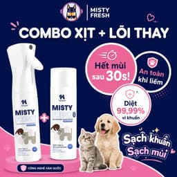 Combo xịt khử mùi chó mèo Misty Fresh và lõi thay 300ml từ Hàn Quốc - Méo Chò Uni 1
